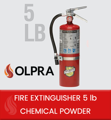 Fire extinguisher 5 lb chemical powder