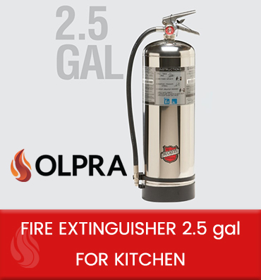 fire extinguisher 2.5 gal for kitchen