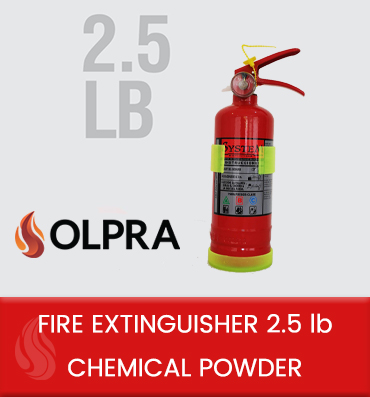 Fire extinguisher 2.5 lb chemical powder