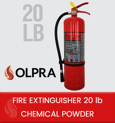 Fire extinguisher 20 lb chemical powder